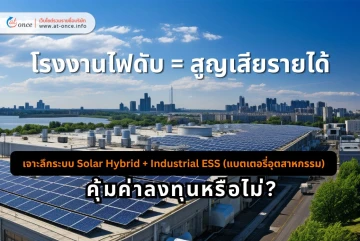 โรงงานไฟดับ = สูญเสียรายได้: เจาะลึกระบบ Solar Hybrid + Industrial ESS (แบตเตอรี่อุตสาหกรรม) คุ้มทุนหรือไม่ในปี 2026?
