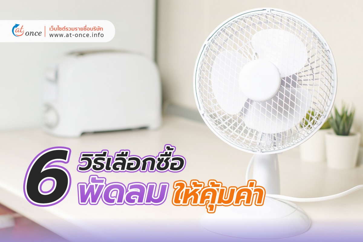 6 วิธีการเลือกซื้อพัดลมให้คุ้มค่า