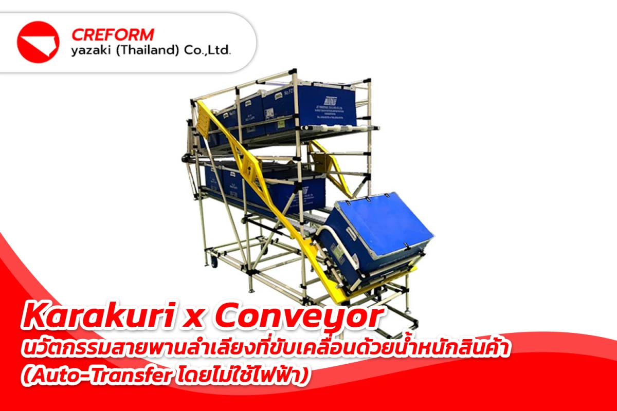 Karakuri x Conveyor นวัตกรรมสายพานลำเลียงที่ขับเคลื่อนด้วยน้ำหนักสินค้า (Auto-Transfer โดยไม่ใช้ไฟฟ้า)