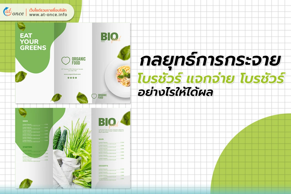 กลยุทธ์การกระจาย โบรชัวร์ แจกจ่าย โบรชัวร์ อย่างไรให้ได้ผล