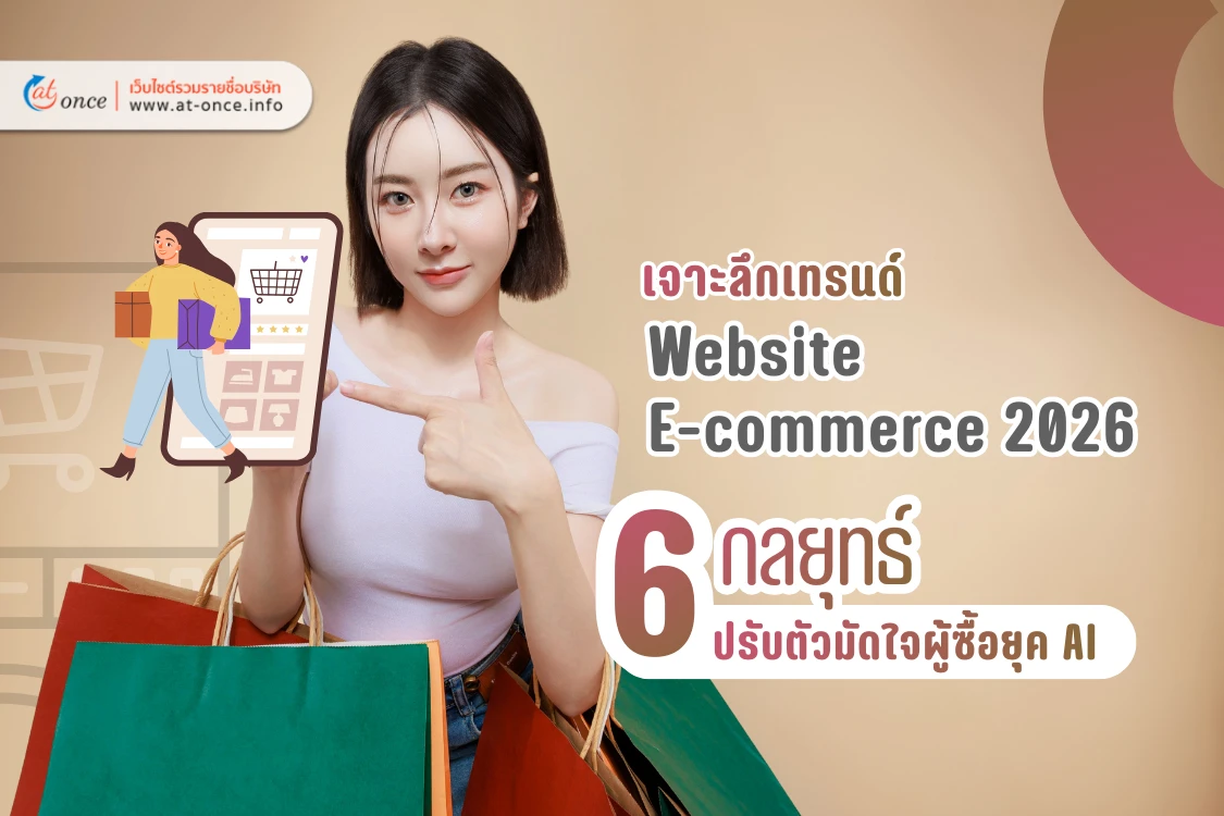 เจาะลึกเทรนด์ Website E-commerce 2026: 6 กลยุทธ์ปรับตัวมัดใจผู้ซื้อยุค AI