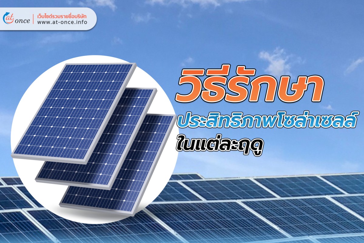 วิธีรักษาประสิทธิภาพโซล่าเซลล์ในแต่ละฤดู