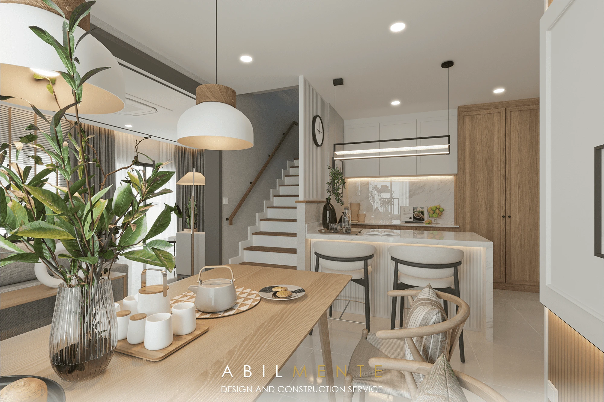 การจัดวางตัว G (G-Shaped Kitchen)